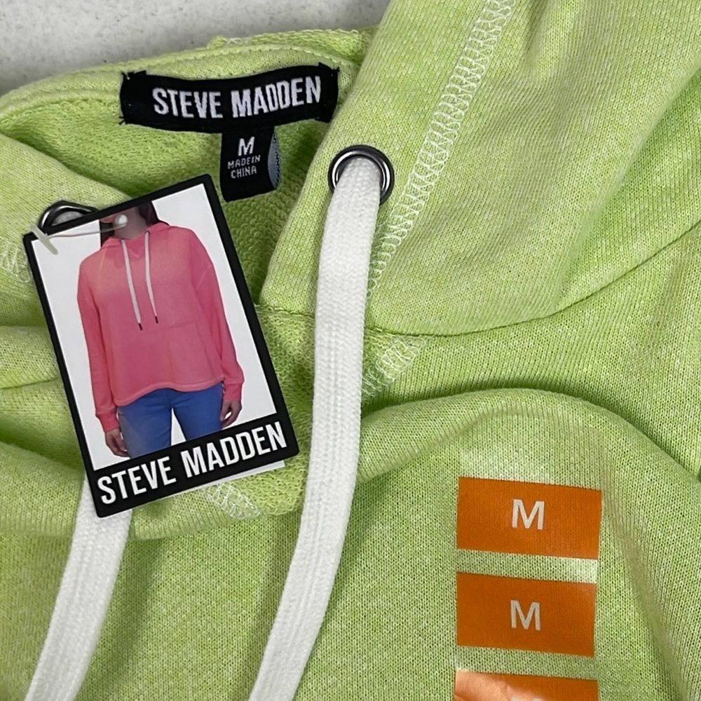 - Brand new with tags Woman’s Steve Madden hooded sweatshirt. Size Medium